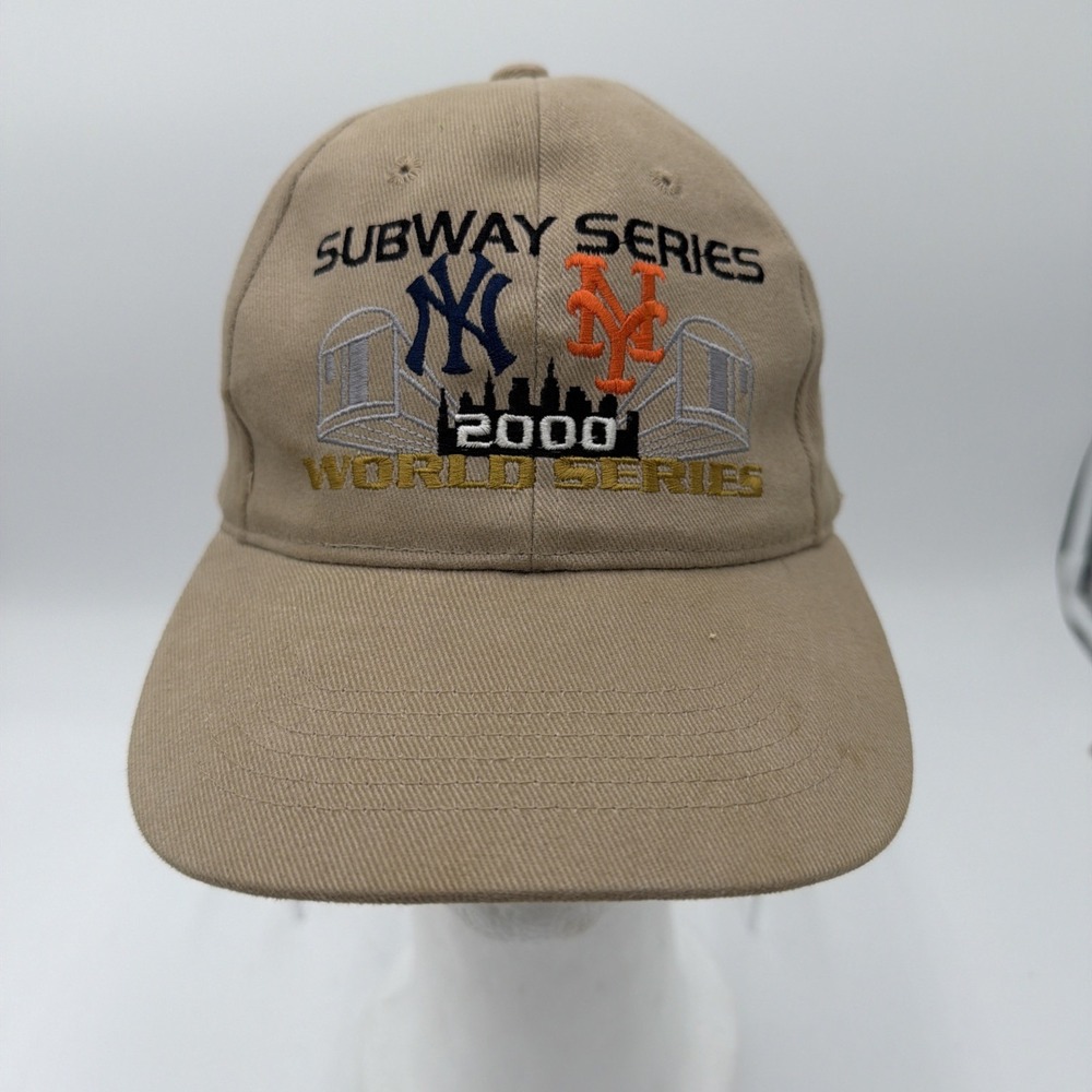 Vintage New York Yankees Hat Cap Strap Back One Size MLB World Series‎ Mets 2000